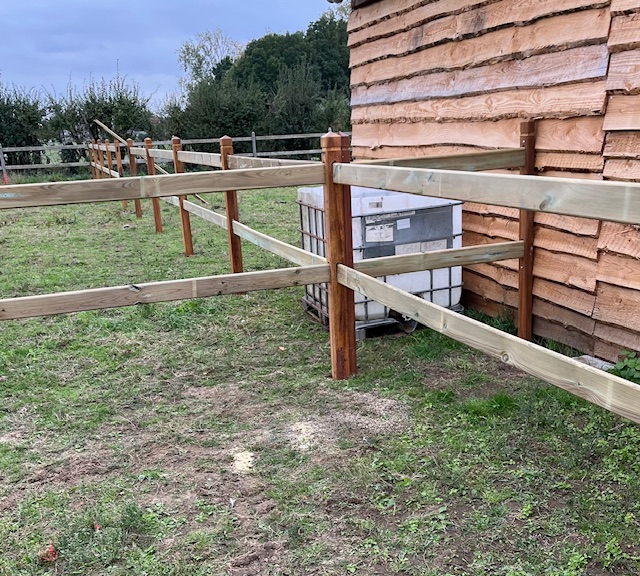 houten weide omheining